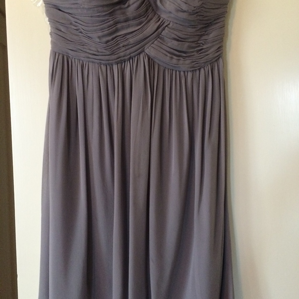 Donna Morgan "Morgan Strapless Sterling Silk Dress